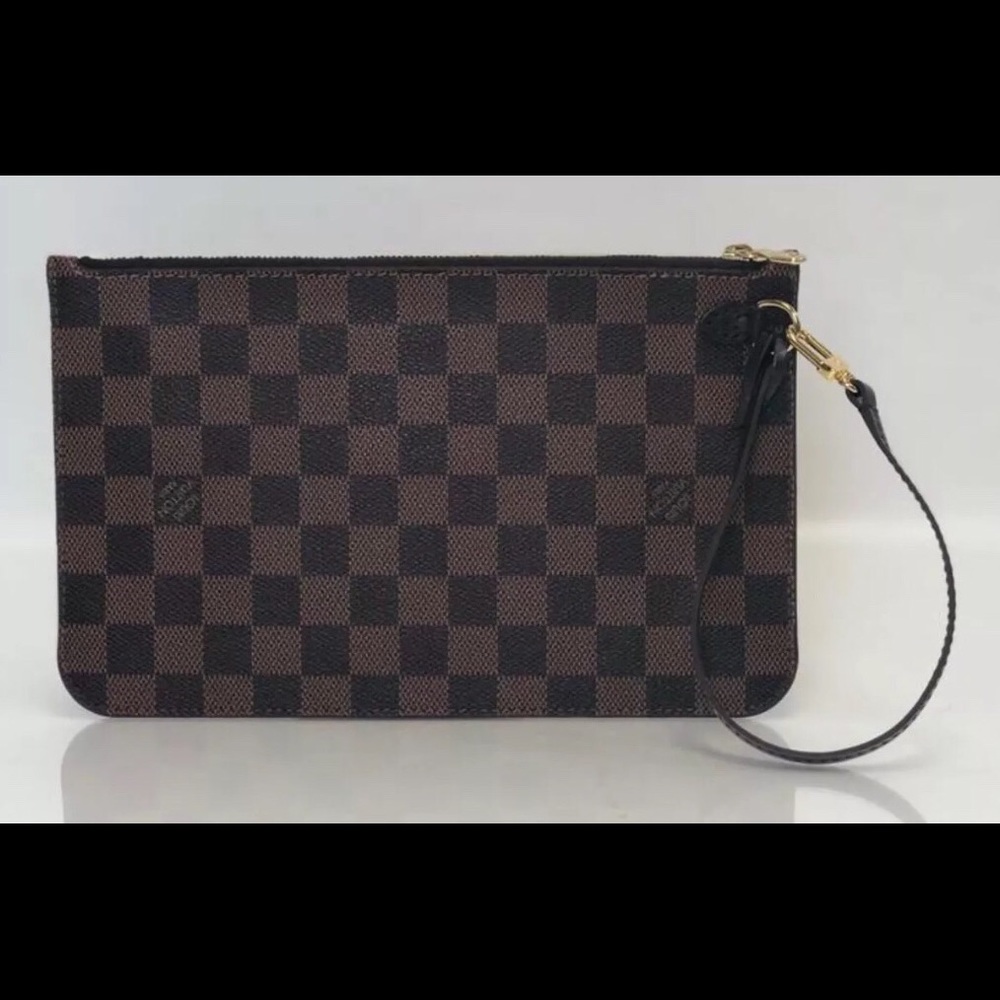 LOUIS VUITTON DAMIER EBENE NEVERFULL “POUCH” ONLY